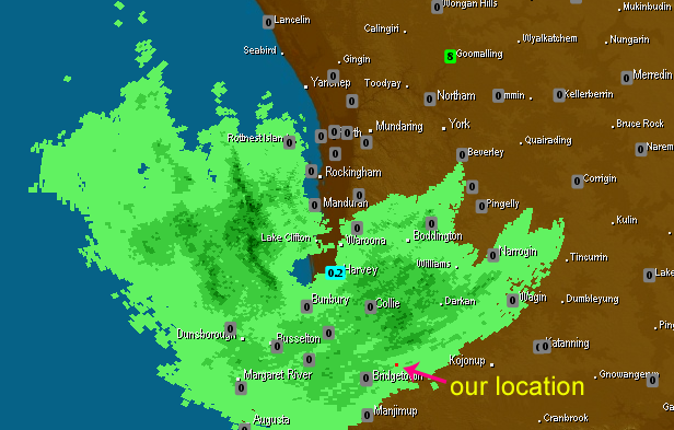 Rain Radar as at 11:40 AM 27-04-2012