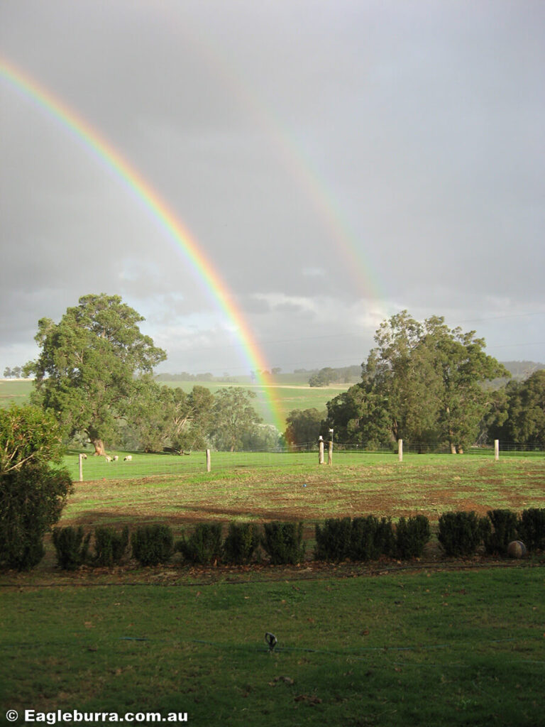 Rainbow on the farm