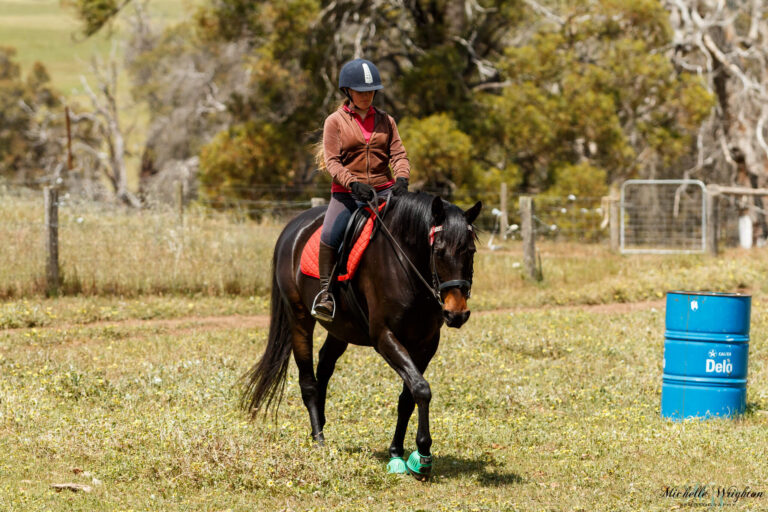 Miss B riding with Jackson