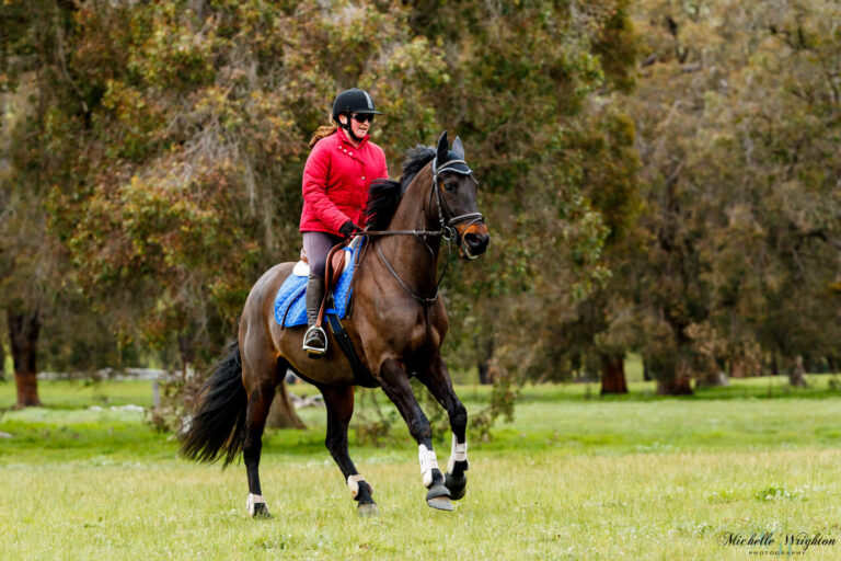 Miss B riding Jackson